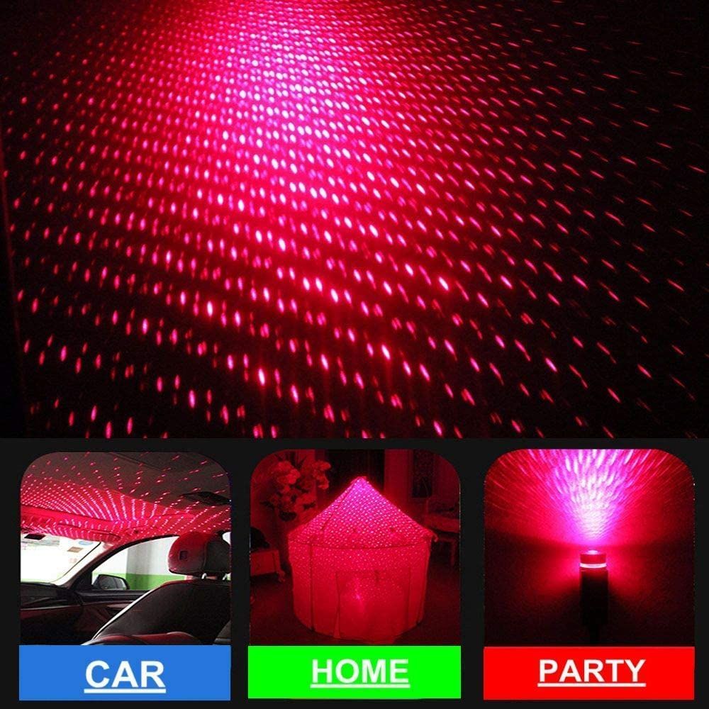 USB Car LED Roof Projection Star Light