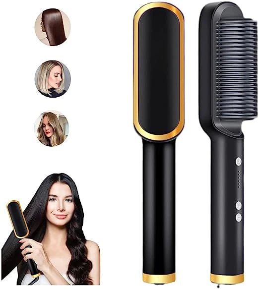 2 in 1 Hair Straightener Comb & Curler